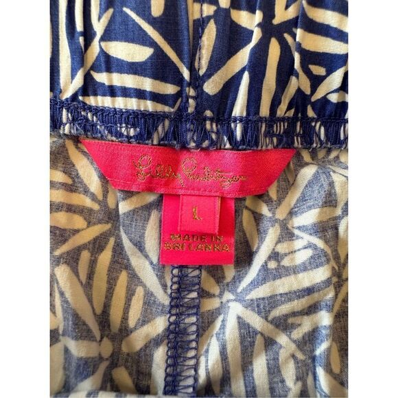 Lilly Pulitzer Ocean View 5” Pull-On Shorts Blue Women’s Sz L - Picture 7 of 9